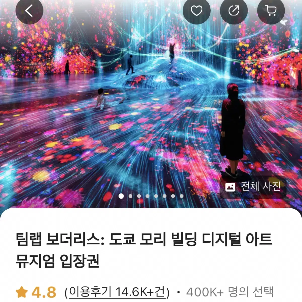 도쿄 팀랩 보더리스 입장권 2인일괄